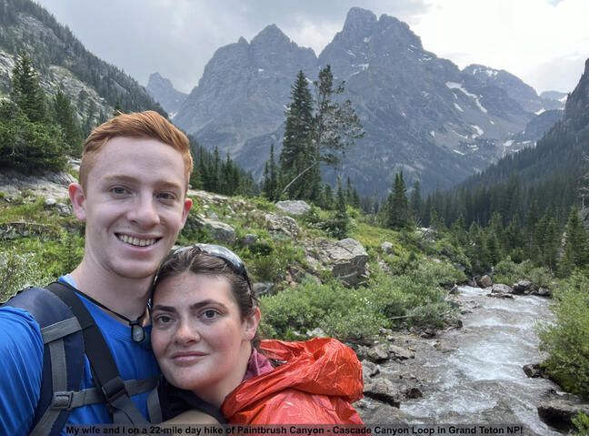 Pilot Cody Dreyer and his Wife enjoy spending time in nature Pilot Cody Dreyer and Wife Samantha Dreyer