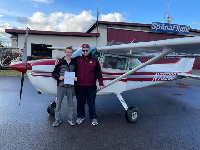 Pilot Cody Dreyer becomes a Private Pilot in 2021 at SpanaFlight Aviation in the Pacific Northwest Pilot Cody Dreyer Private Pilot Checkride