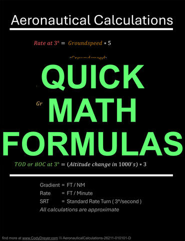 Private Pilot Aviation Calculations Free Flight Training Resource by Pilot Cody Dreyer